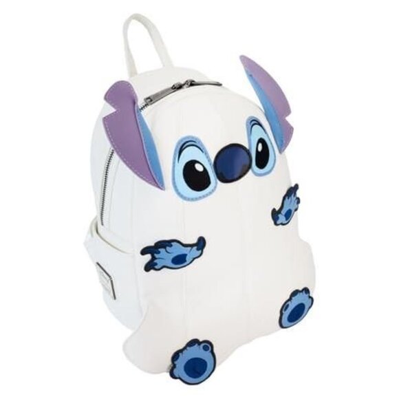 Loungefly Disney Stitch Ghost Costume Glow Figural Mini Backpack - Picture 3 of 5